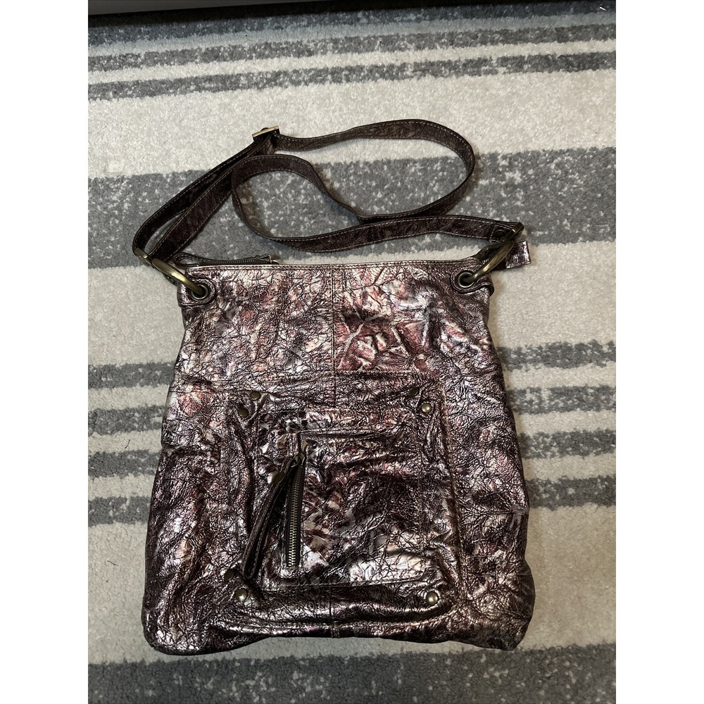marco buggiani leather bag gold bronze Adjustable‎ crossbody Strap satchel